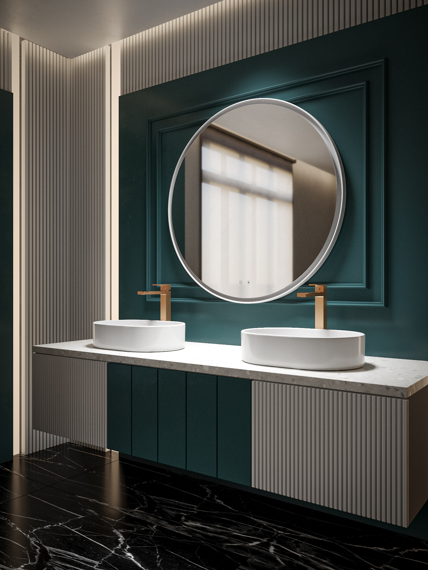 FLMR111000WY, Loom, 100 см, LED подсветка, диммер, антифог, МДФ, Белый матовый